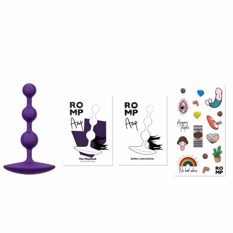 ROMP - AMP PURPLE BOLAS ANALES FLEXIBLES DE SILICONA 12,5 CM MORADO - Imagen 12