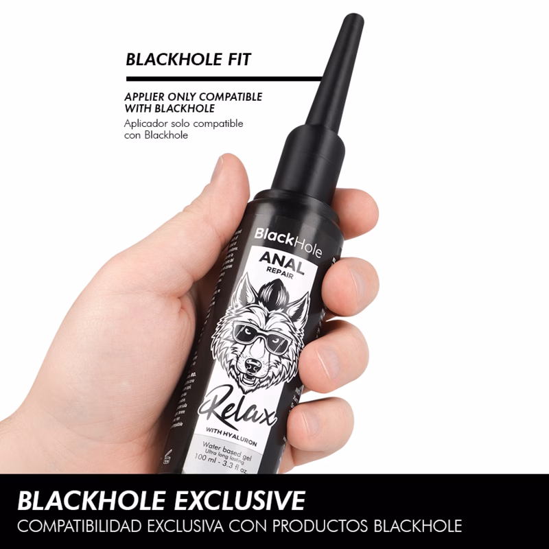BLACK HOLE - APLICADOR DE LUBRICANTE ANAL TALLA L 100 ML - Imagen 3