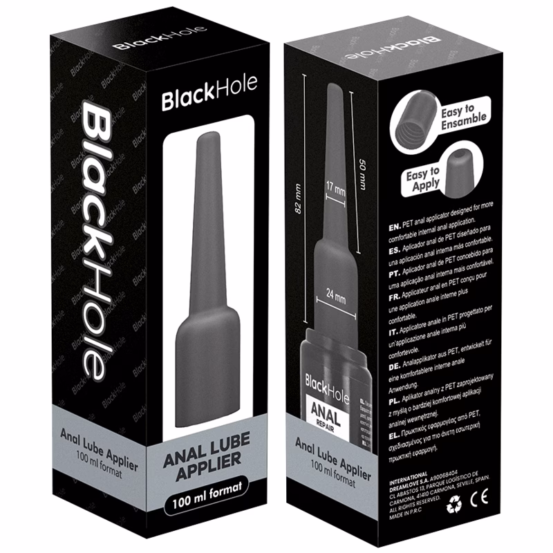 BLACK HOLE - APLICADOR DE LUBRICANTE ANAL TALLA L 100 ML - Imagen 8