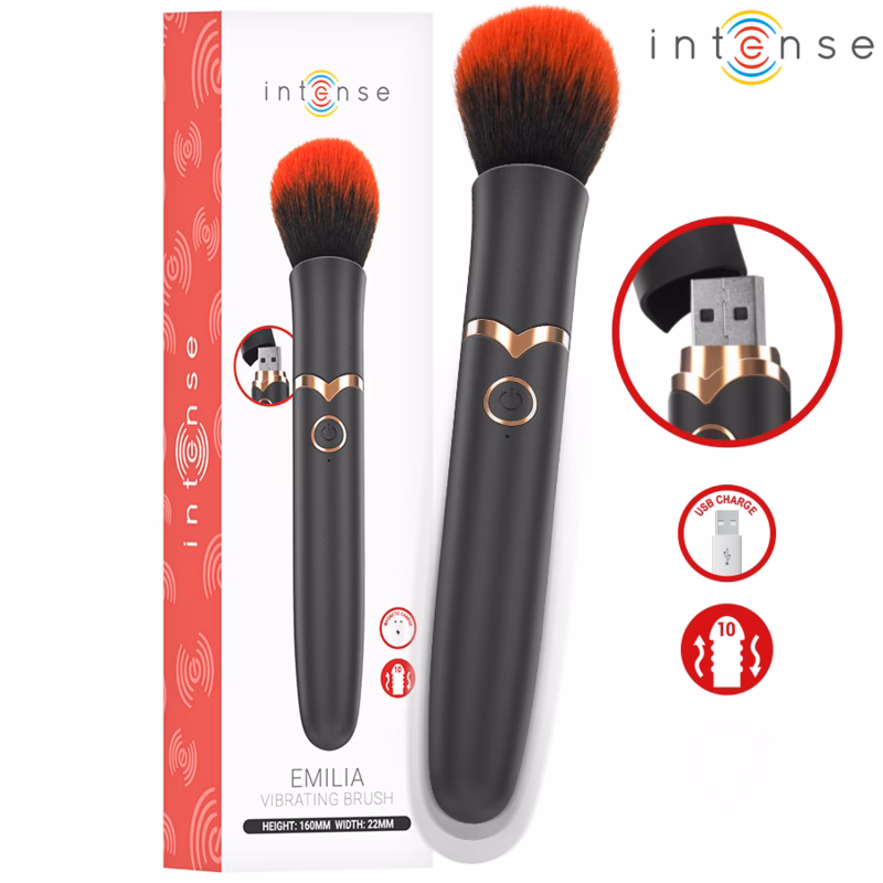 INTENSE - EMILIA VIBRADOR BROCHA 10 VIBRACIONES 16 CM