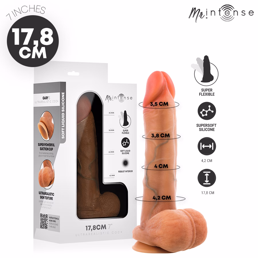 MR INTENSE - GARY S DILDO SILICONA 17.8 CM -Ø- 4.2 CM