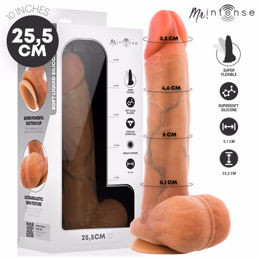 MR INTENSE - GARY XL DILDO SILICONA 25.5 CM -Ø- 5.1 CM