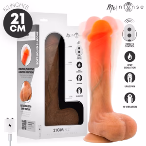 MR INTENSE - BRADLEY DILDO VIBRADOR SILICONA CON EFECTO CALOR Y CONTROL REMOTO 21 CM -Ø- 4.2 CM