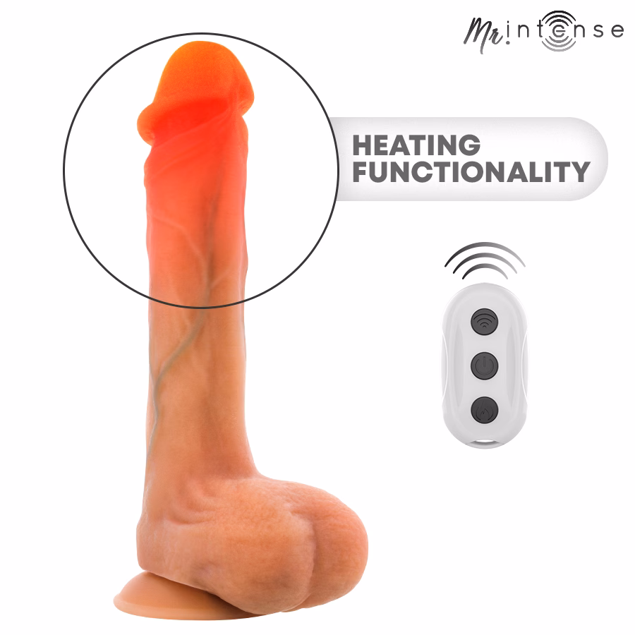MR INTENSE - BRADLEY DILDO VIBRADOR SILICONA CON EFECTO CALOR Y CONTROL REMOTO 21 CM -Ø- 4.2 CM - Imagen 6
