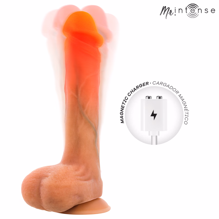 MR INTENSE - BRADLEY DILDO VIBRADOR SILICONA CON EFECTO CALOR Y CONTROL REMOTO 21 CM -Ø- 4.2 CM - Imagen 2