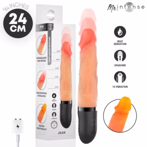 MR INTENSE - JEAN VIBRADOR UP&DOWN SILICONA CON EFECTO CALOR 24 CM -Ø- 3.8 CM