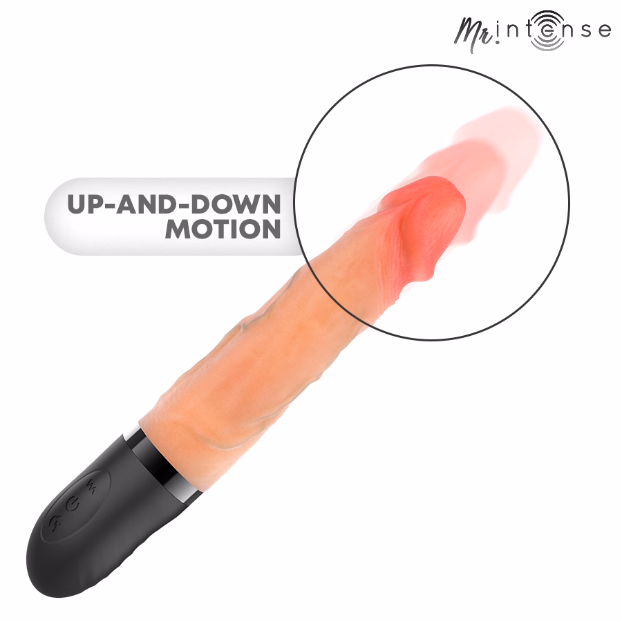 MR INTENSE - JEAN VIBRADOR UP&DOWN SILICONA CON EFECTO CALOR 24 CM -Ø- 3.8 CM - Imagen 6