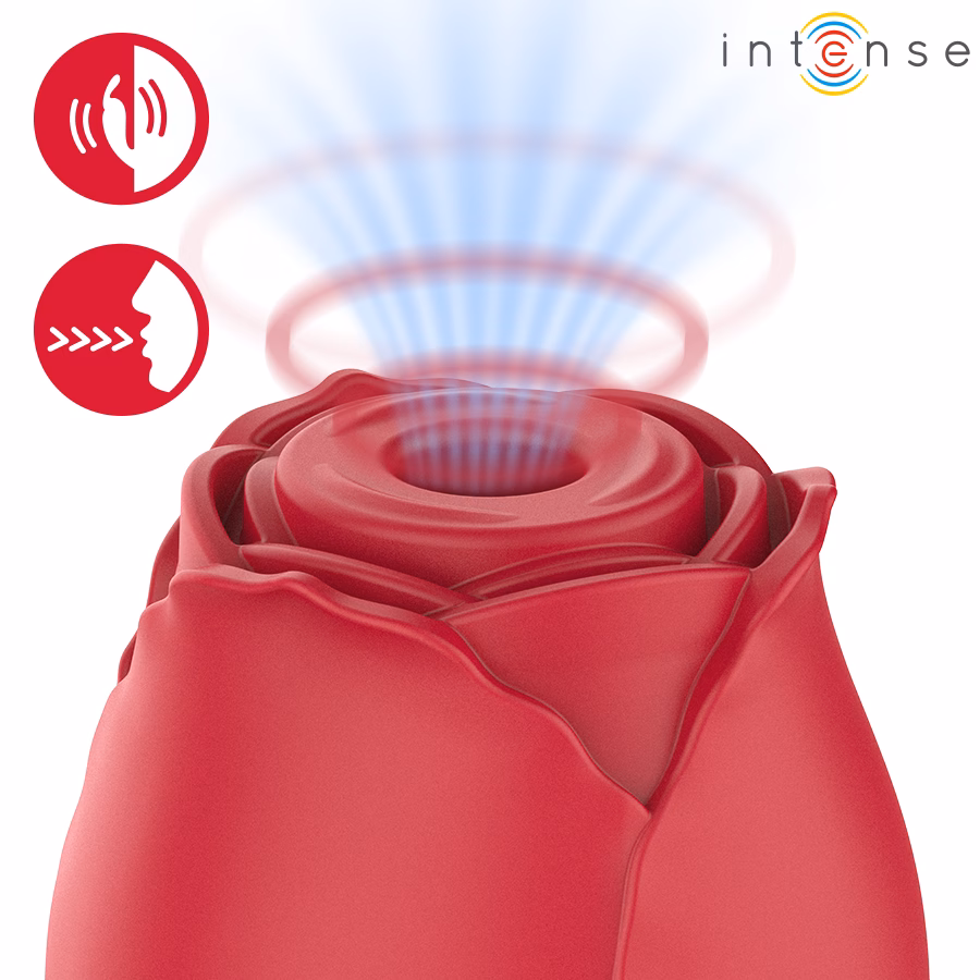 INTENSE - CAMELLIA ROSA SUCCIONADOR DE CLÍTORIS POR ONDAS BURDEOS - Imagen 2