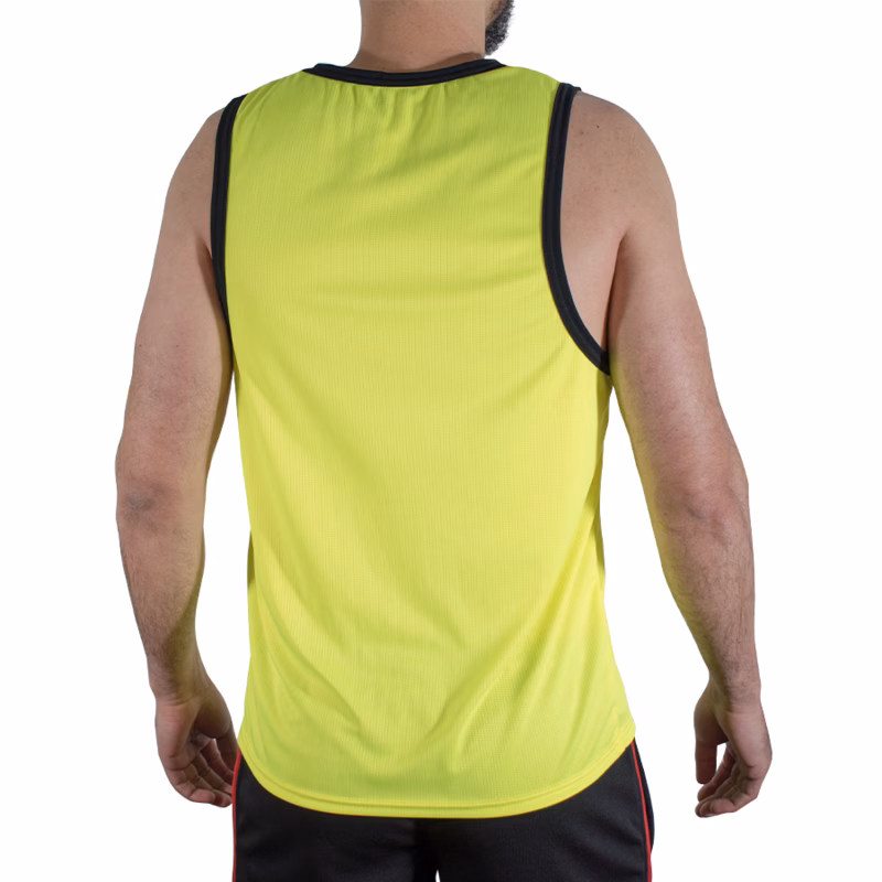 MACHO - CMV001 CAMISETA GYM AMARILLA S/M - Imagen 2