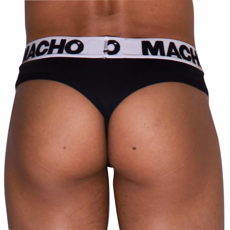 MACHO - MTG002 TANGA NEGRO/NEGRO S - Imagen 3
