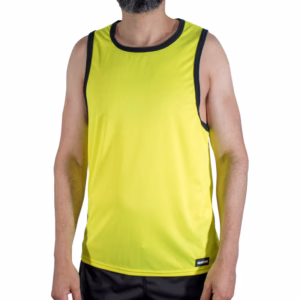 MACHO - CMV001 CAMISETA GYM AMARILLA L/XL