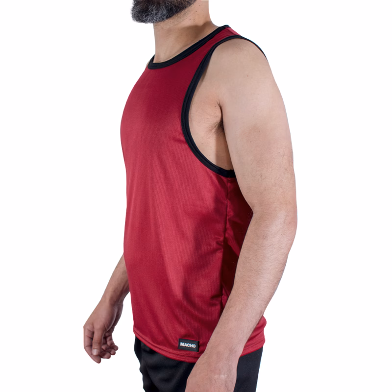 MACHO - CMV003 CAMISETA GYM GRANATE L/XL - Imagen 2