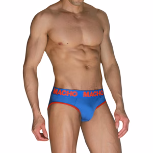 MACHO - MCH005 SLIP CLÁSICO AZULÓN + ROJO L