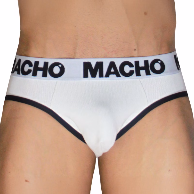 MACHO - MCH006 SLIP CLÁSICO BLANCO + NEGRO XL - Imagen 2