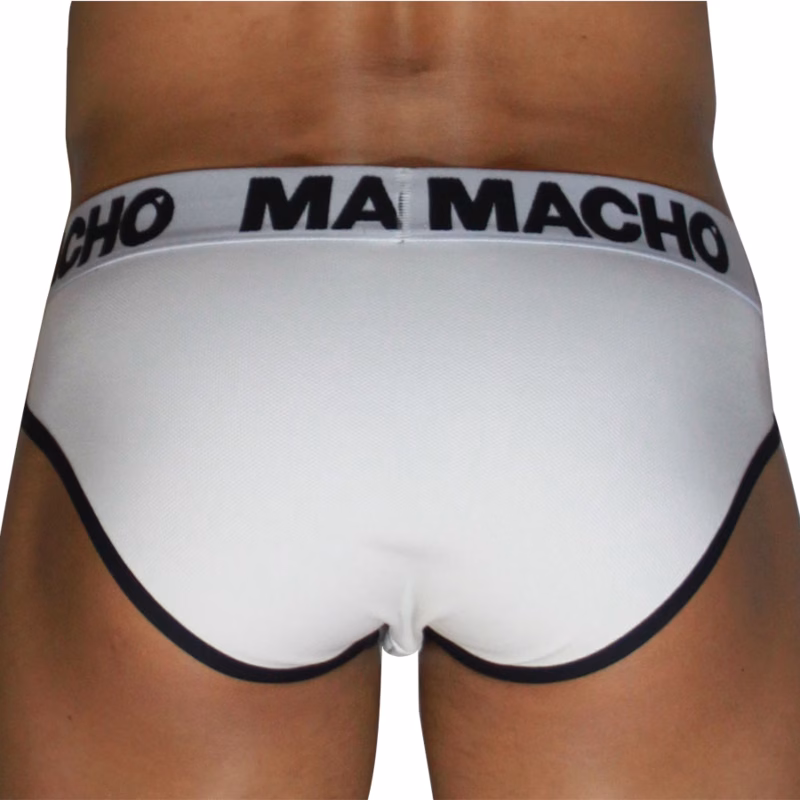 MACHO - MCH006 SLIP CLÁSICO BLANCO + NEGRO XL - Imagen 3