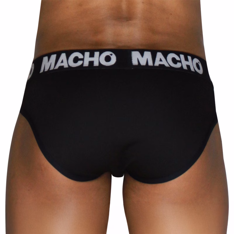 MACHO - MCH007 SLIP CLÁSICO NEGRO + NEGRO XL - Imagen 3