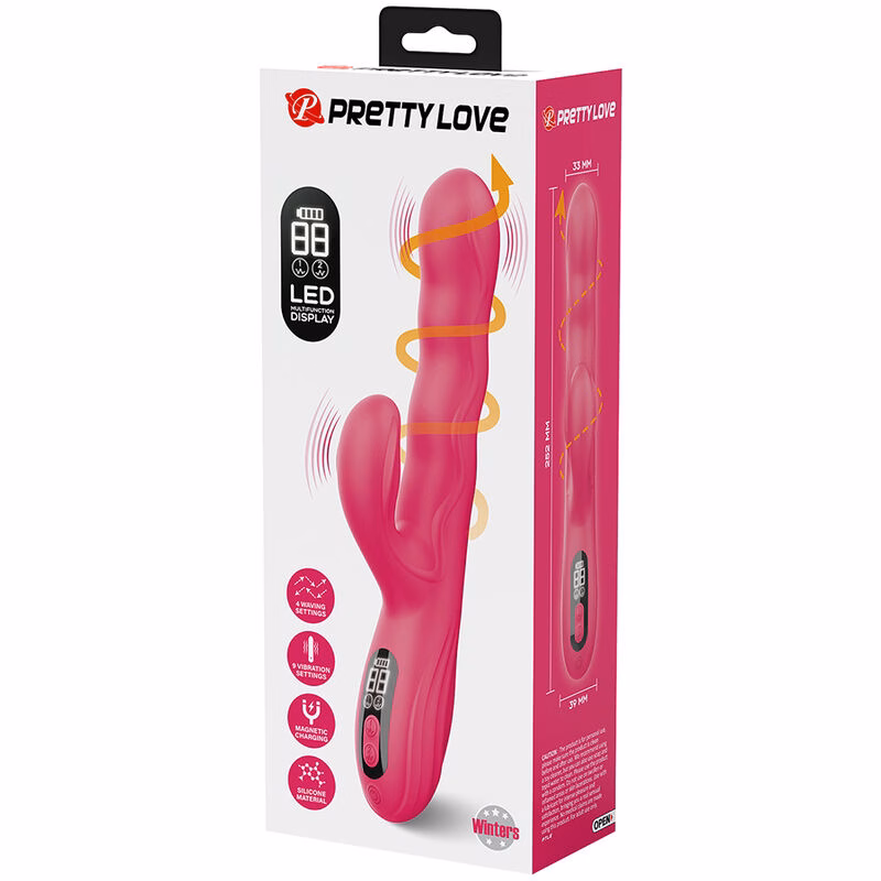 PRETTY LOVE - WINTERS VIBRADOR RABBIT MULTIFUNCIÓN CON PANTALLA LED ROSA - Imagen 10