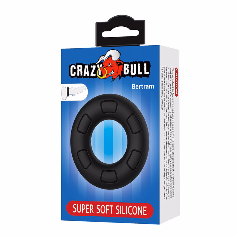 CRAZY BULL - BERTRAM ANILLO PARA PENE SUPER SOFT SILICONA NEGRO - Imagen 8