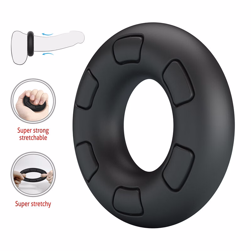 CRAZY BULL - BERTRAM ANILLO PARA PENE SUPER SOFT SILICONA NEGRO - Imagen 6