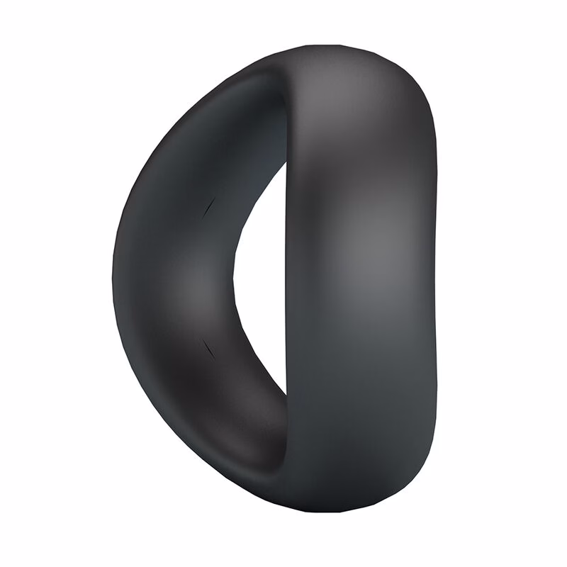 CRAZY BULL - VALEN ANILLO PARA PENE ERGONÓMICO SILICONA NEGRO - Imagen 4