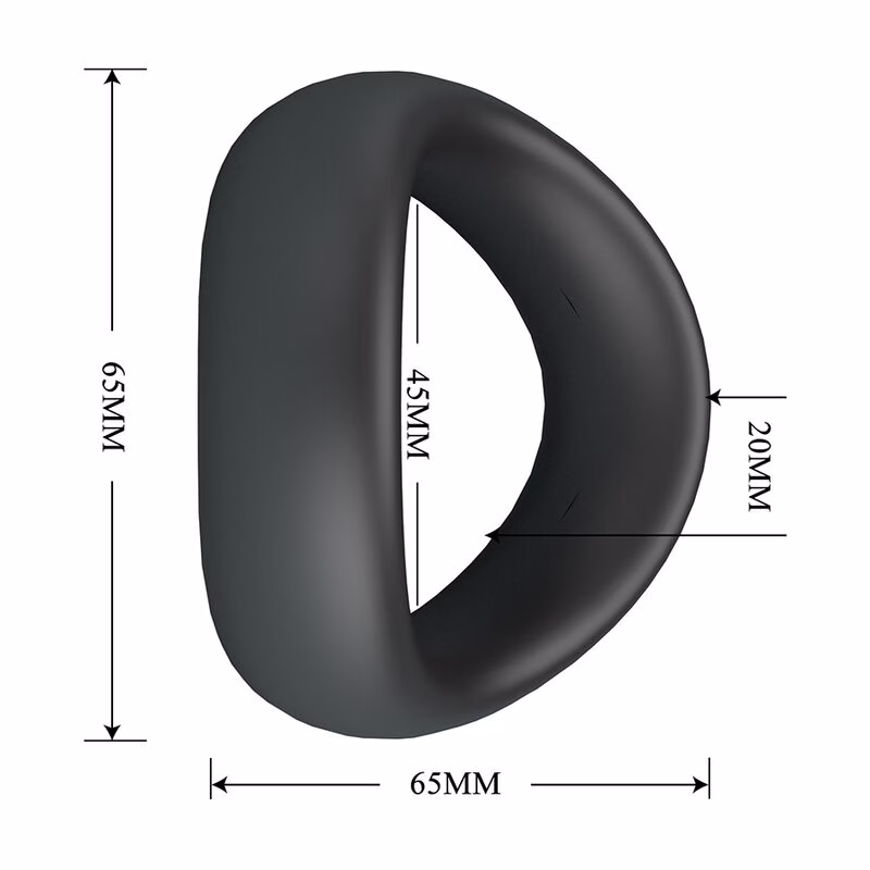 CRAZY BULL - VALEN ANILLO PARA PENE ERGONÓMICO SILICONA NEGRO - Imagen 7