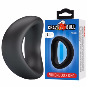 CRAZY BULL - VALEN ANILLO PARA PENE ERGONÓMICO SILICONA NEGRO