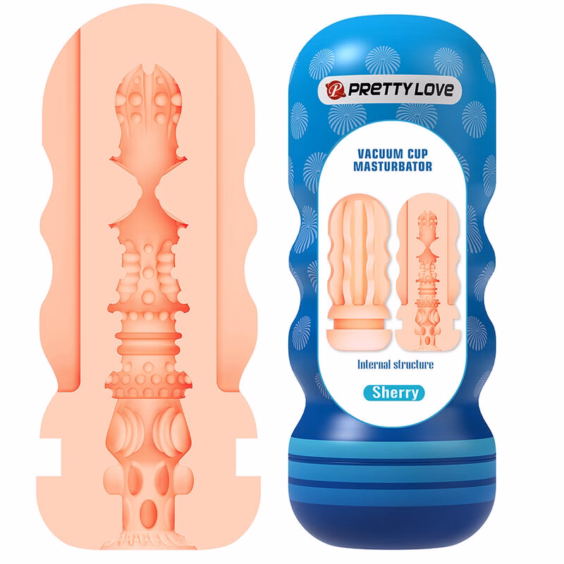 PRETTY LOVE - SHERRY MASTURBADOR VAGINA CON VENTOSA Y TEXTURAS INTERNAS