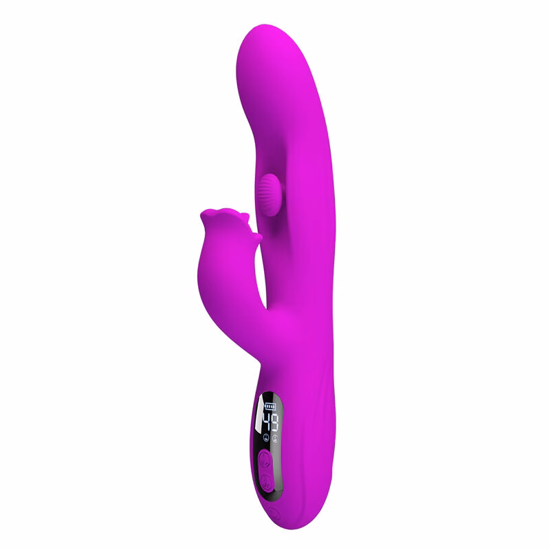 PRETTY LOVE - YALANDA VIBRADOR RABBIT OSCILANTE CON PANTALLA LED MORADO - Imagen 5