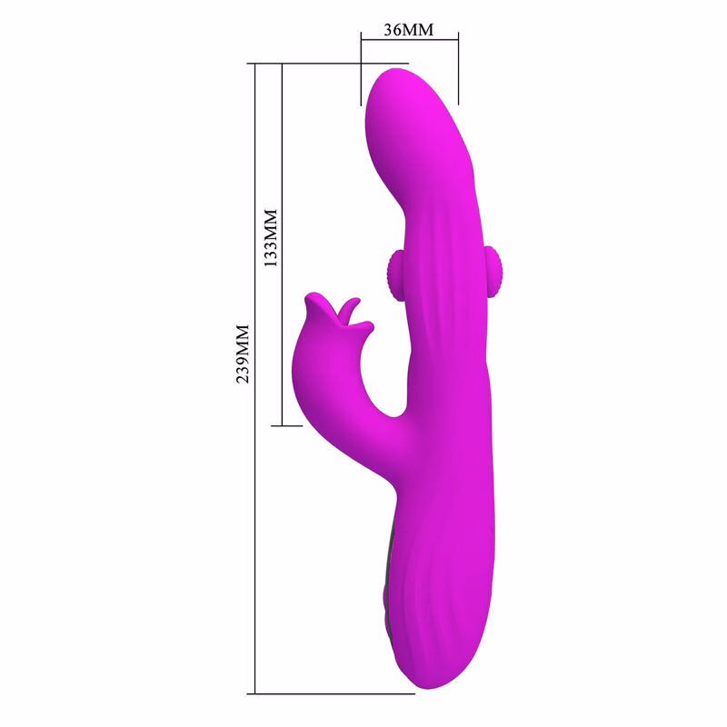 PRETTY LOVE - YALANDA VIBRADOR RABBIT OSCILANTE CON PANTALLA LED MORADO - Imagen 8