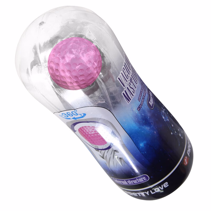 PRETTY LOVE - MASTURBADOR CUP 360º TEXTURIZADO TRANSPARENTE - Imagen 2