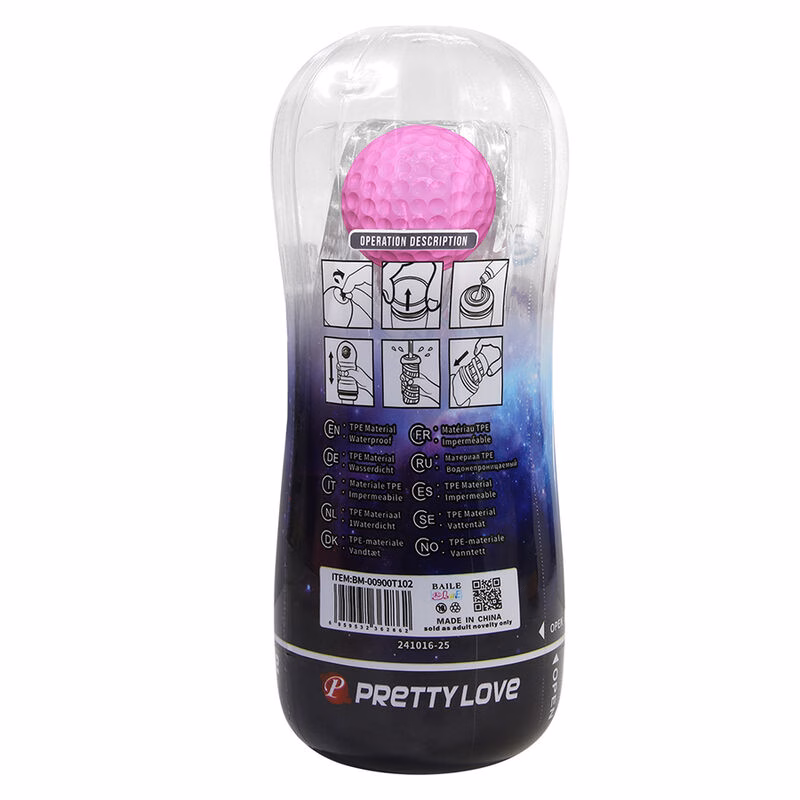 PRETTY LOVE - MASTURBADOR CUP 360º TEXTURIZADO TRANSPARENTE - Imagen 4