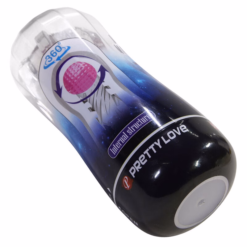 PRETTY LOVE - MASTURBADOR CUP 360º TEXTURIZADO TRANSPARENTE - Imagen 3