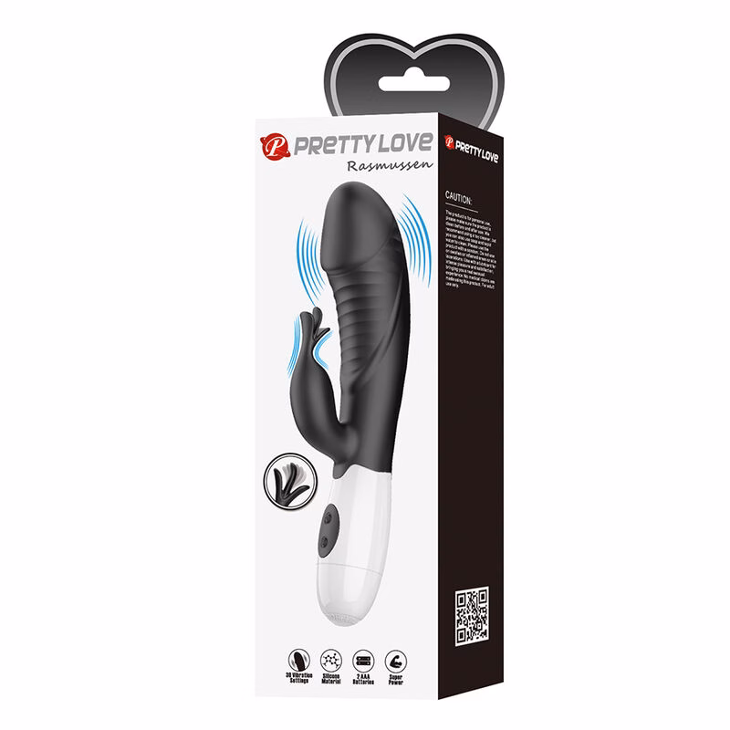 PRETTY LOVE - RASMUSSEN VIBRADOR RABBIT 30 FUNCIONES NEGRO - Imagen 11
