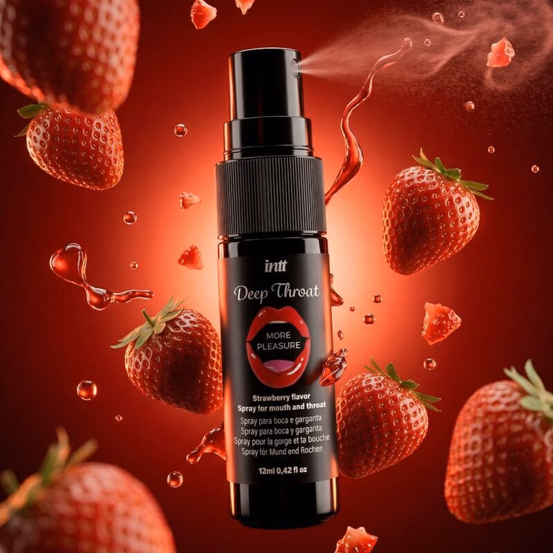 INTT - DEEP THROAT MORE PLEASURE SPRAY ORAL SABOR FRESA - Imagen 2