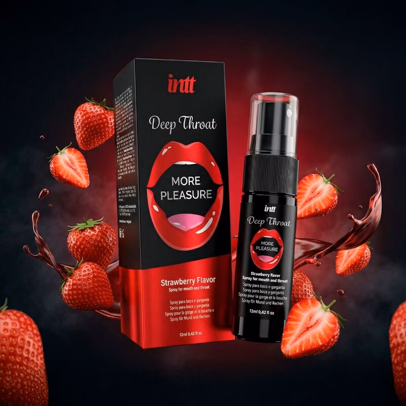 INTT - DEEP THROAT MORE PLEASURE SPRAY ORAL SABOR FRESA - Imagen 3