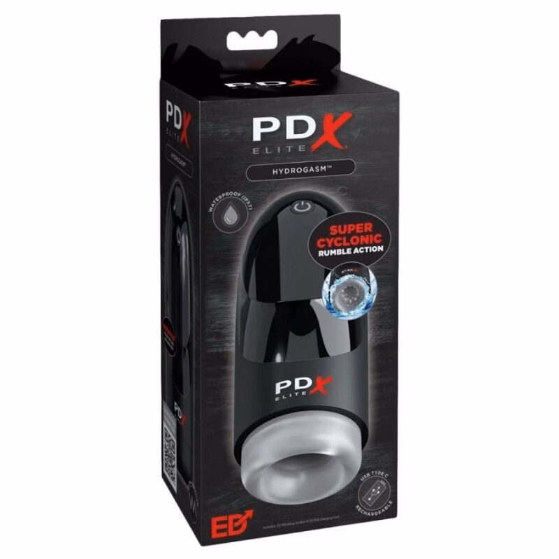 PDX ELITE - MASTURBADOR HYDROGASM CON VIBRACIÓN CICLÓNICA 20 CM - Imagen 4