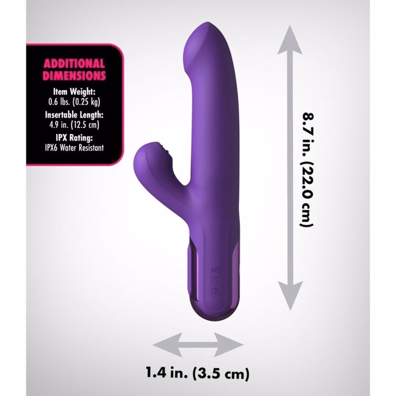 FANTASY FOR HER - VIBRADOR RABBIT SUPER SONIX THRUSTER MORADO - Imagen 6