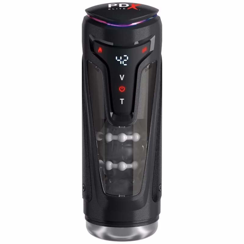 PDX ELITE - MASTURBADOR AUTOMÁTICO MOTO-BATOR PRO THRUSTING STROKER VIBRADOR Y CALOR 26.5 CM - Imagen 2