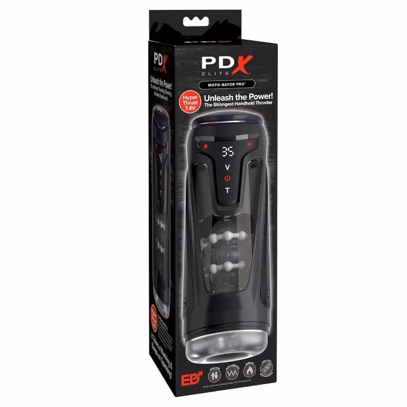 PDX ELITE - MASTURBADOR AUTOMÁTICO MOTO-BATOR PRO THRUSTING STROKER VIBRADOR Y CALOR 26.5 CM - Imagen 6