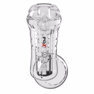 PDX ELITE - MASTURBADOR TRANSPARENTE VIEWTUBE PLUS SEE-THRU EZ-GRIP 21 CM