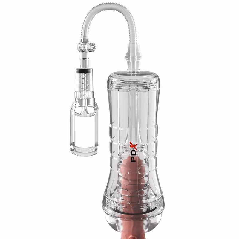PDX ELITE - MASTURBADOR TRANSPARENTE VIEWTUBE VAC XXL CON BOMBA DE SUCCIÓN 27.3 CM - Imagen 3