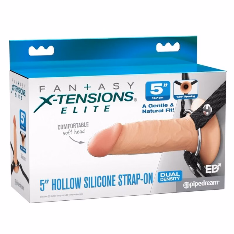 FANTASY X-TENSIONS – ARNÉS CON DILDO HUECO REALÍSTICO ELITE 12.7 CM
