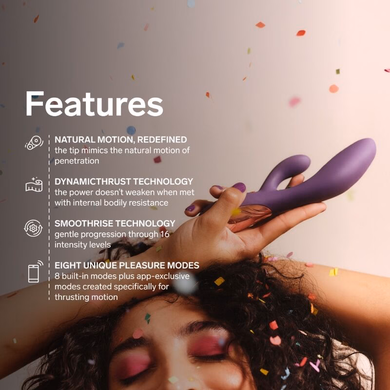 LELO - INA THRUST VIBRADOR RABBIT CON EMPUJE MORADO - Imagen 8
