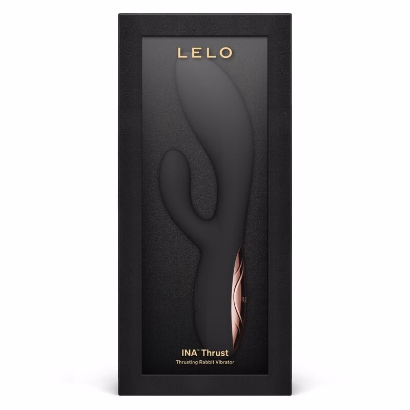 LELO - INA THRUST VIBRADOR RABBIT CON EMPUJE NEGRO - Imagen 11