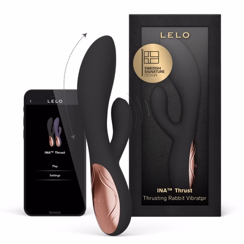 LELO - INA THRUST VIBRADOR RABBIT CON EMPUJE NEGRO