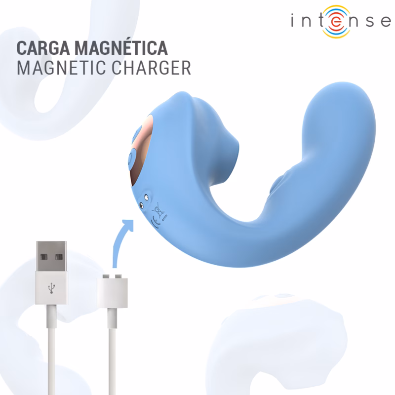 INTENSE - GINA ESTIMULADOR DE CLÍTORIS MULTIFUNCIÓN AZUL - Imagen 8