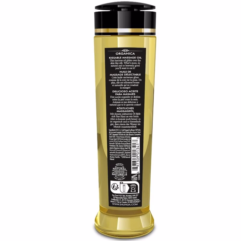 SHUNGA - ACEITE DE MASAJE ORGÁNICO FRAMBUESA 240 ML - Imagen 3