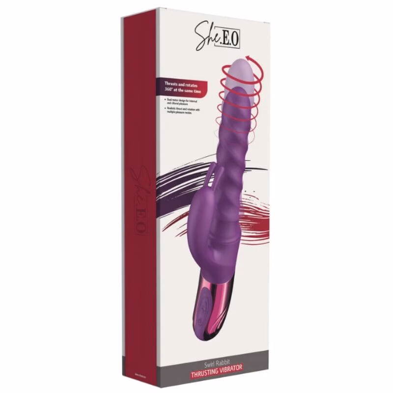 SHE.E.O - VIBRADOR RABBIT SWIRL MORADO - Imagen 4