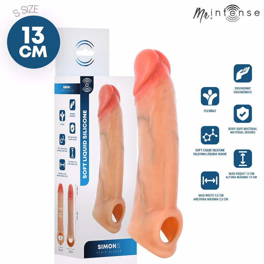 MR INTENSE - SIMON S FUNDA DE PENE SILICONA 13 CM -Ø- 4 CM