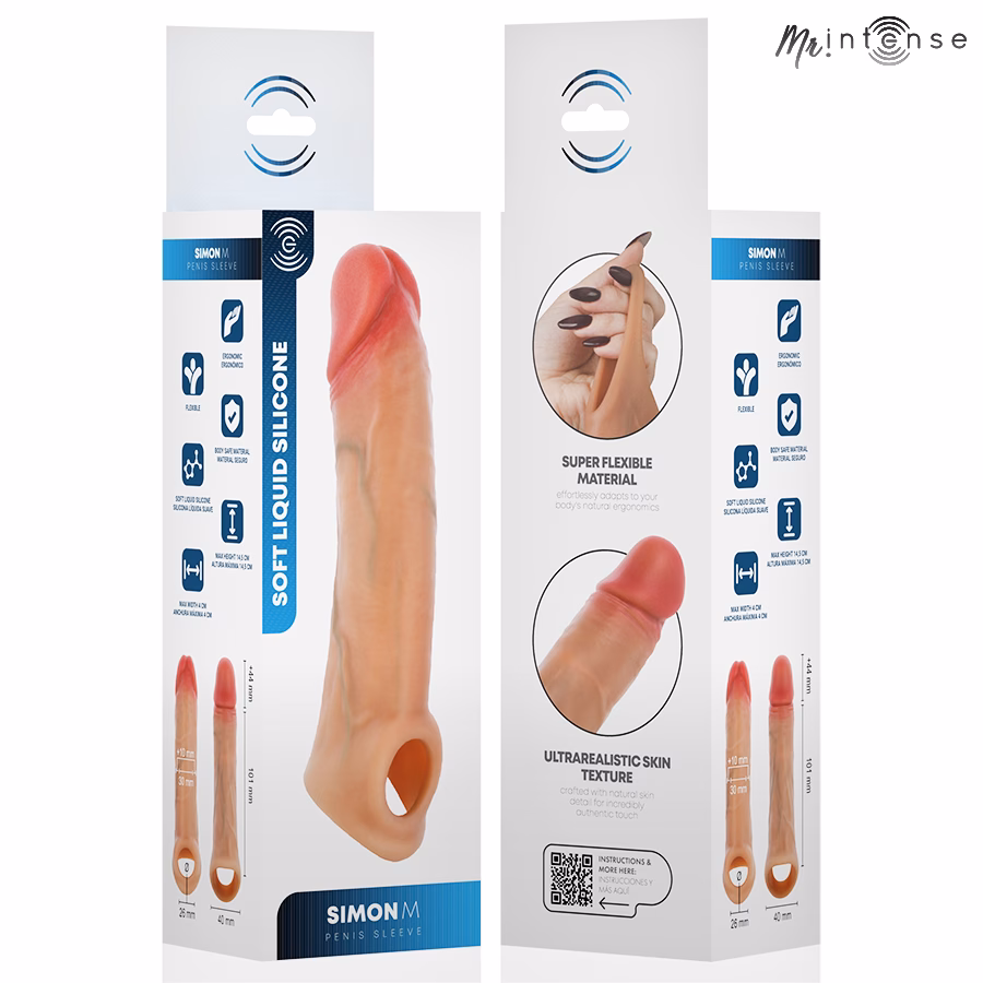 MR INTENSE - SIMON M FUNDA PARA EL PENE SILICONA 14.5 CM -Ø- 4 CM - Imagen 6